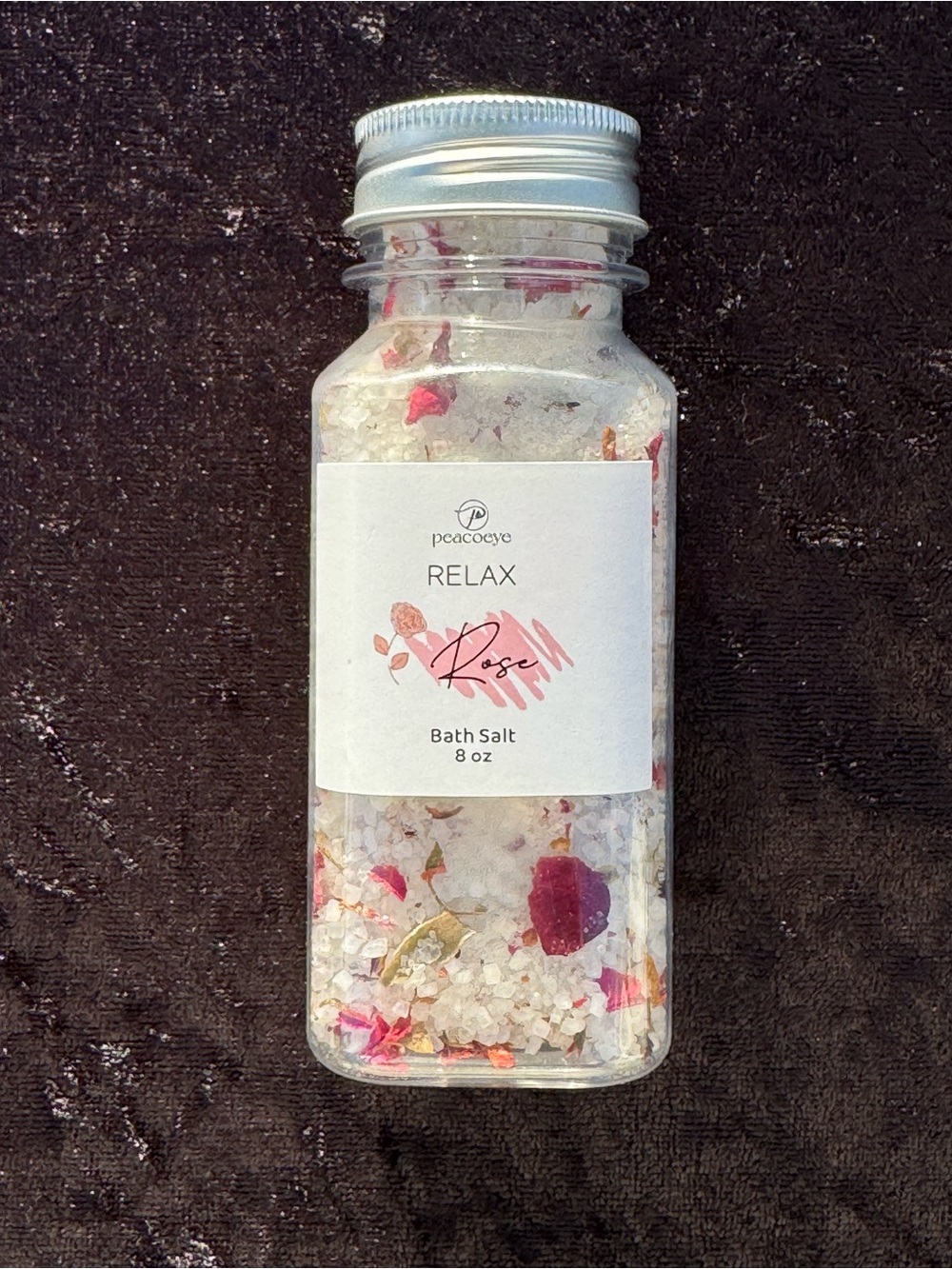 peacoeye Relax Rose Bath Salts 8oz.